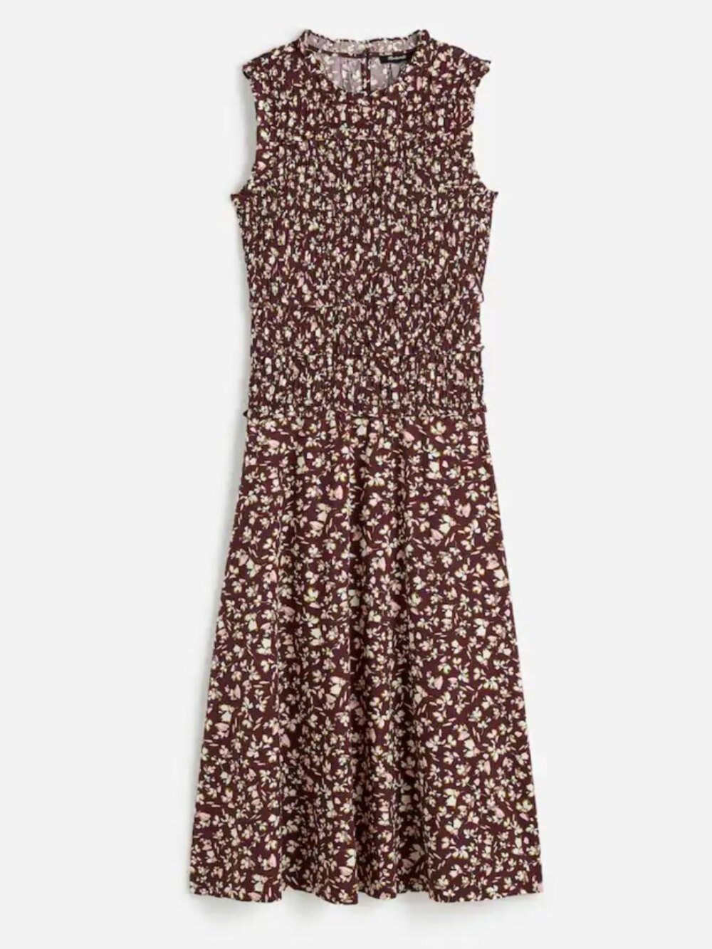 Madewell Smocked Sleeveless Midi Dress